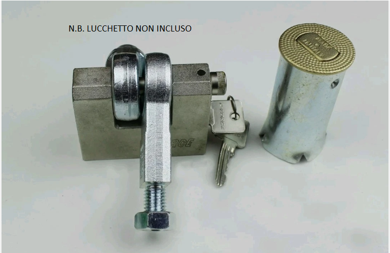 Blocco Di Sicurezza Serranda Saracinesca con fissaggio a terra a cementare (senza lucchetto)