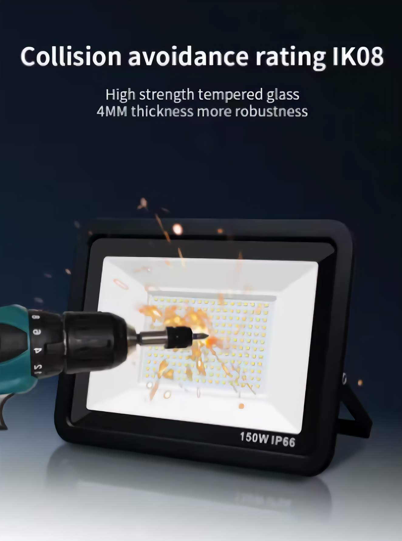 faro led 100 watt per esterno illuminazione resistente