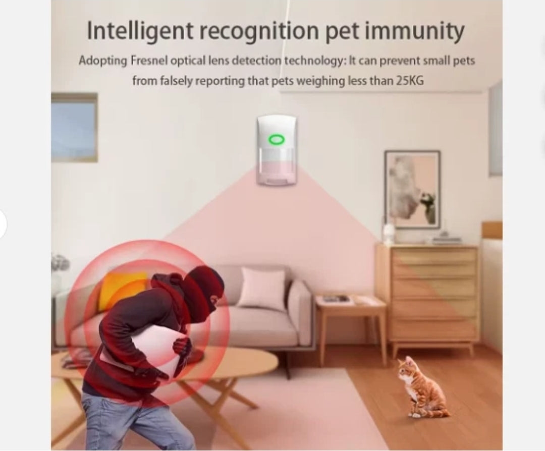 Sensore di movimento PIR WiFi Wireless Tuya a lungo raggio montato a parete