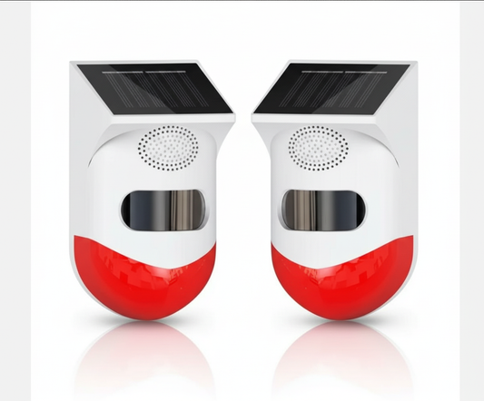 kit 2 pz Sensore Movimento WiFi Tuya + Sirena Batteria Solare App