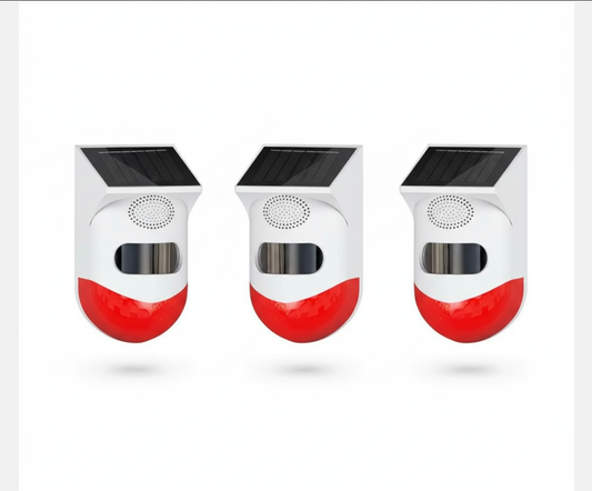 kit 3 pz Sensore Movimento WiFi Tuya + Sirena Batteria a ricarica Solare/Elettrica App