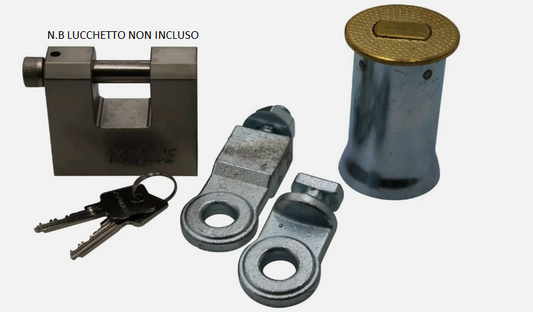 Blocco Di Sicurezza Serranda Saracinesca con fissaggio a terra a cementare (senza lucchetto)
