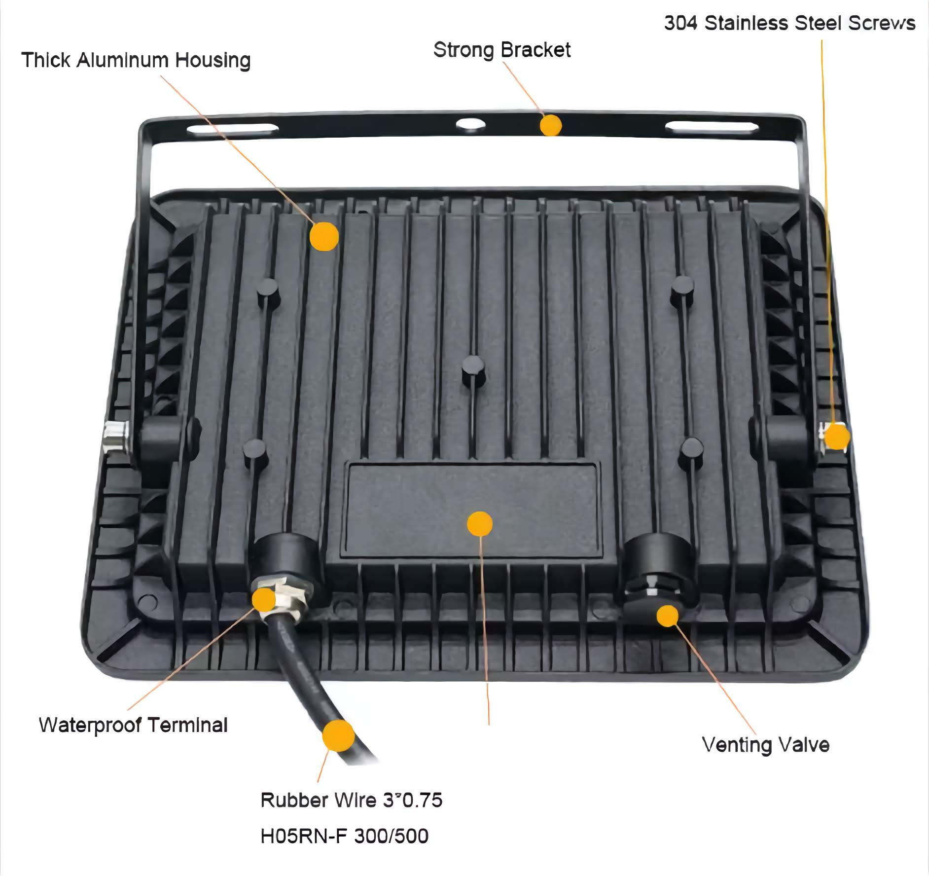 faro led 100 watt per esterno illuminazione  resistente 