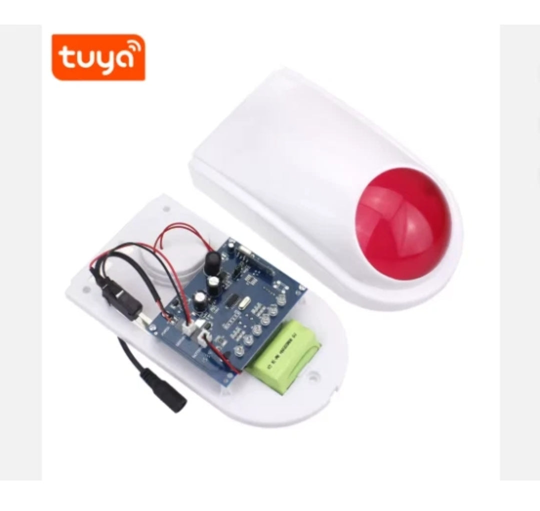 Sirena da esterno wifi Tuya 120db elettrica con batteria ricaricabile interna