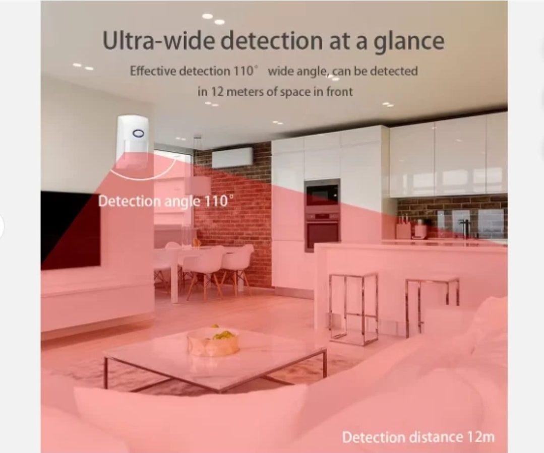 Sensore di movimento PIR WiFi Wireless Tuya a lungo raggio montato a parete