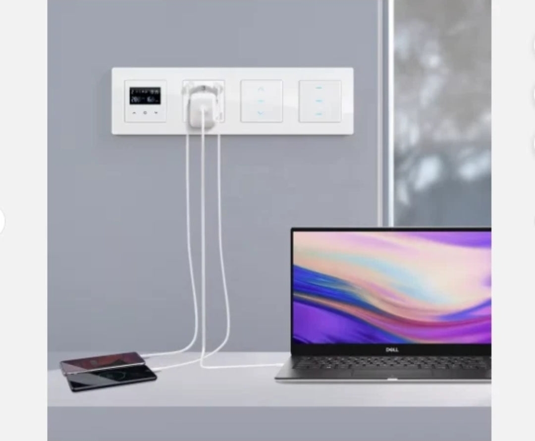 Presa smart Tuya tipo C (schuko)+USB A+USB C - 220V 16A