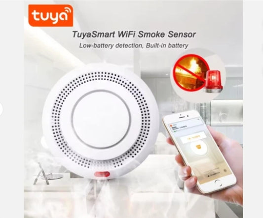 Sensore rilevatore Fumo WiFi Tuya Smart con sirena integrata 85 dB