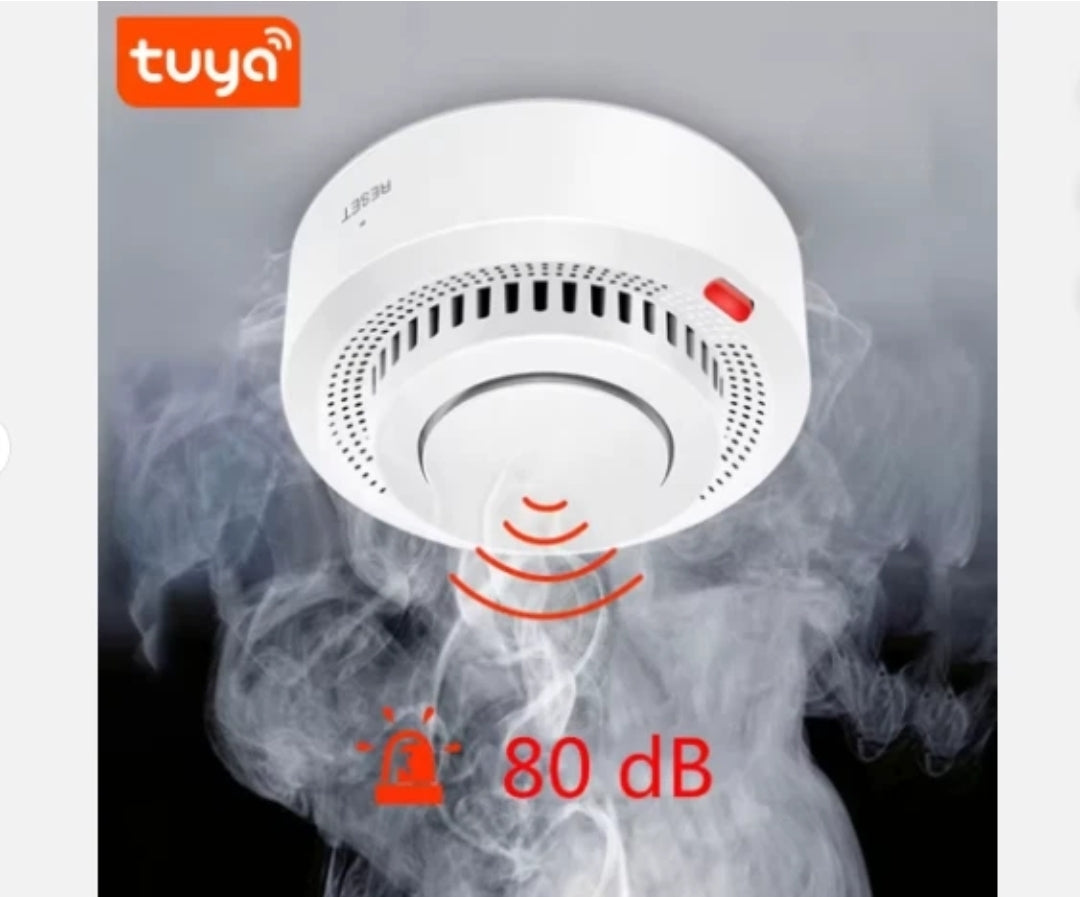 Sensore rilevatore Fumo WiFi Tuya Smart con sirena integrata 85 dB