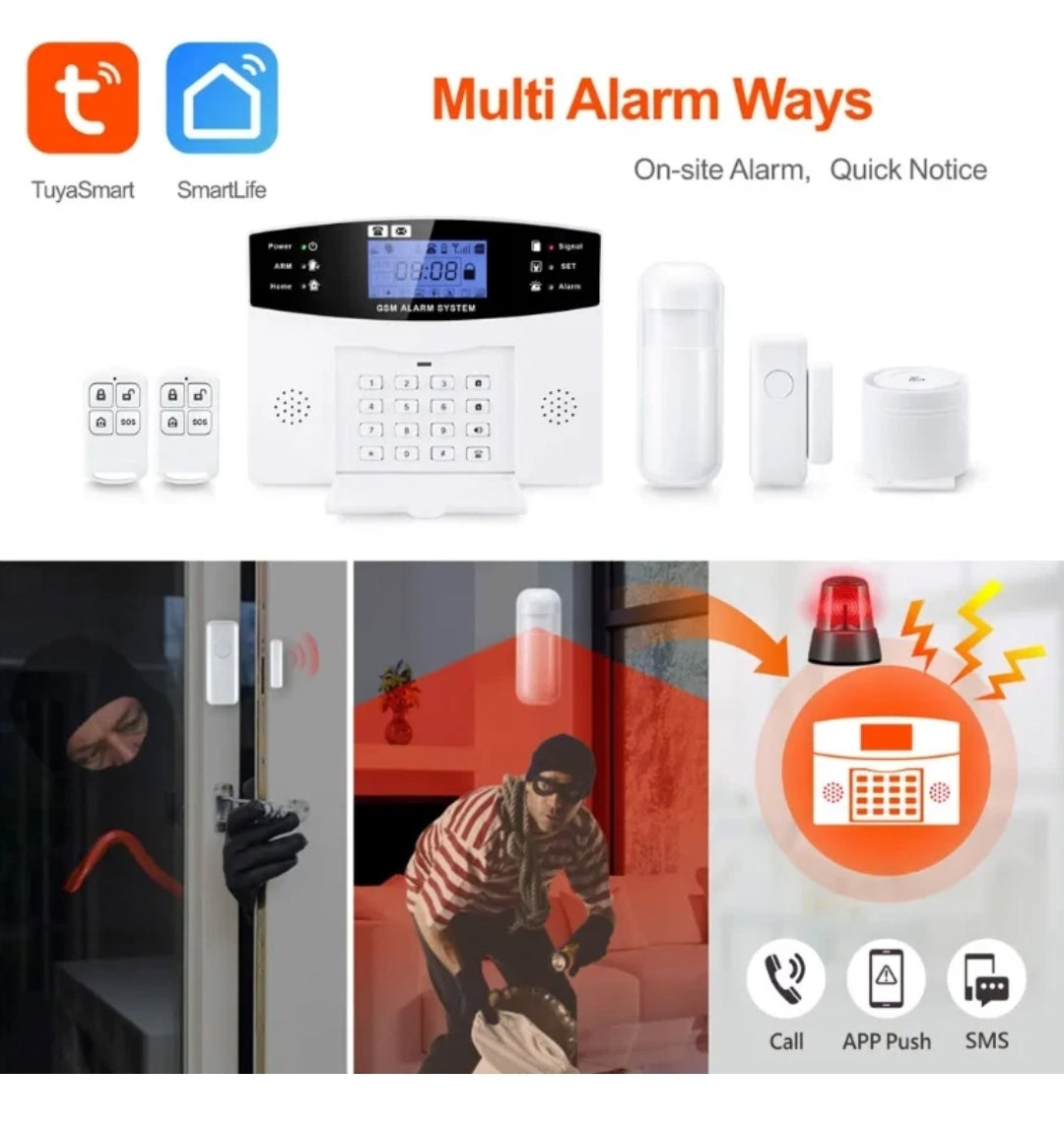 Sistema di allarme casa antifurto TUYA Smart Home  WIFI GSM