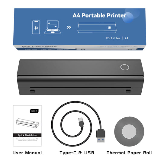 Portable A4 Thermal Printer Zero Ink